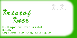 kristof kner business card